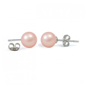 925 Sterling Silver Stud Earrings with Natural Pearls