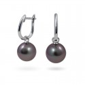 Earrings in White Gold 750 with Tahitian Pearls