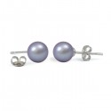 925 Sterling Silver Stud Earrings with Natural Pearls