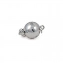 Lock for necklace from 14 karat white gold with diamonds, 8 mm