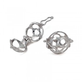 Lock-interception for necklace from 14 karat white gold, 11 mm