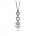 Sterling Silver Pendant with Natural Pearls