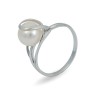 Ring from 925 sterling silver with natural pearls