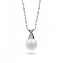 Подвеска из серебра 925 пробы с натуральным жемчугом