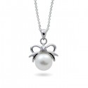 Sterling Silver Pendant with Natural Pearls