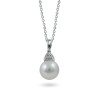 White gold pendant 750 with sea pearls and diamonds