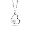 Sterling Silver Pendant with Natural Pearls