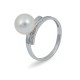 Ring from 925 sterling silver with natural pearls
