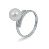 Ring from 925 sterling silver with natural pearls