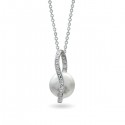 Sterling Silver Pendant with Natural Pearls