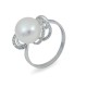 Ring from 925 sterling silver with natural pearls