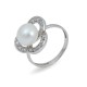 Ring from 925 sterling silver with natural pearls