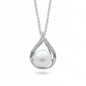 Sterling Silver Pendant with Natural Pearls