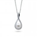Sterling Silver Pendant with Natural Pearls