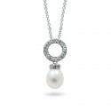 Sterling Silver Pendant with Natural Pearls