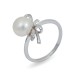 Ring from 925 sterling silver with natural pearls