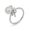 Ring from 925 sterling silver with natural pearls