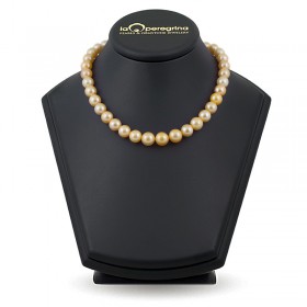 Necklace made of large golden pearls of the southern seas AA + 10.0 - 12.0 mm