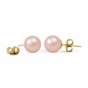 Stud earrings made of gold 375 with natural pearls
