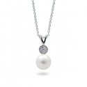 Подвеска из серебра 925 пробы с натуральным жемчугом