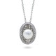 Sterling Silver Pendant with Natural Pearls