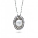 Sterling Silver Pendant with Natural Pearls