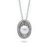 Sterling Silver Pendant with Natural Pearls