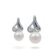 Серьги из серебра 925 пробы с натуральным жемчугом