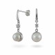 Серьги из серебра 925 пробы с натуральным жемчугом