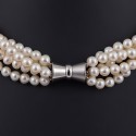 AAA Natural Pearl Necklace Necklace 5.0 - 5.5 mm with a magnet lock in jewelry alloy