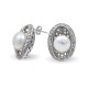 Серьги из серебра 925 пробы с натуральным жемчугом