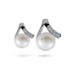 Серьги из серебра 925 пробы с натуральным жемчугом