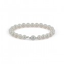 Браслет из натурального жемчуга белого цвета