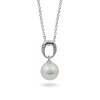 585 Gold Pendant with Akoya Sea Pearls and Diamonds