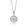 585 Gold Pendant with Akoya Sea Pearls and Diamonds