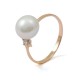 Ring from 14 karat gold with natural pearls