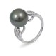Кольцо из белого золота 585 пробы с морским жемчугом Таити