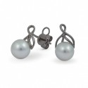 Earrings in White Gold 750 with Akoya Sea Pearls