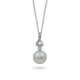 White gold pendant 585 with Akoya sea pearls and diamonds