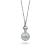 White gold pendant 585 with Akoya sea pearls and diamonds