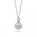 White gold pendant 585 with Akoya sea pearls and diamonds
