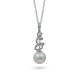 White gold pendant 585 with Akoya sea pearls and diamonds