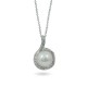 White gold pendant 585 with Akoya sea pearls and diamonds