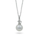 White gold pendant 585 with Akoya sea pearls and diamonds