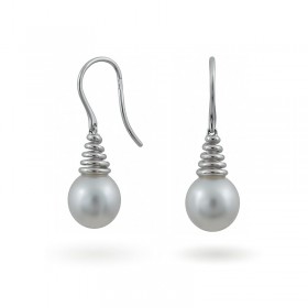 Earrings in 18 karat white gold with sea pearls