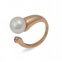 Кольцо из золота 585 пробы с натуральным жемчугом