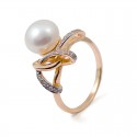 Кольцо из золота 585 пробы с натуральным жемчугом