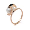 Ring from 14 karat gold with natural pearls