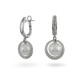 Earrings from 14 karat gold with Akoya sea pearls and diamonds