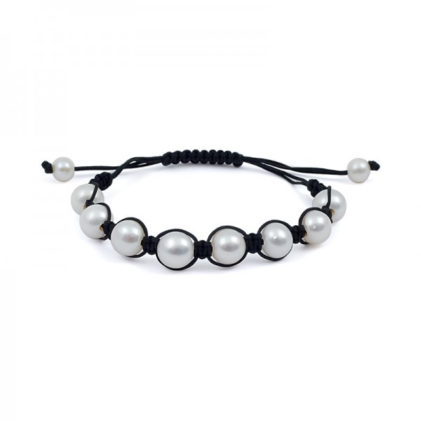 Shambhala bracelet with natural pearls Shambhala bracelet with natural pearls
